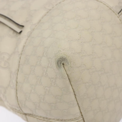 Gucci GUCCI GG Canvas Guccissima Hand Bag Leather White Gold 353120 Authentic bs29328