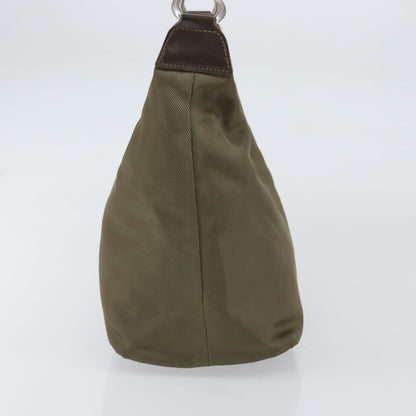 Gucci GUCCI Bamboo Shoulder Bag Nylon Khaki Silver 000 0531 Authentic ep12494