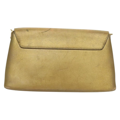 Louis Vuitton LOUIS VUITTON Love Note Shoulder Bag Leather Gold M53069 LV Authentic BA4535