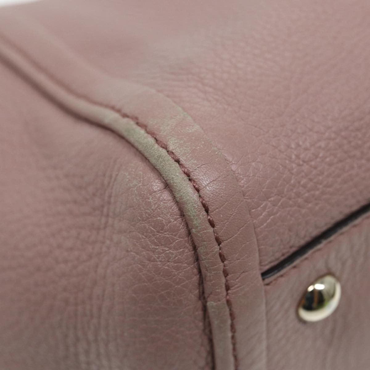 Gucci GUCCI Soho Hand Bag Leather 2way Gold Pink 336751 Authentic am6760
