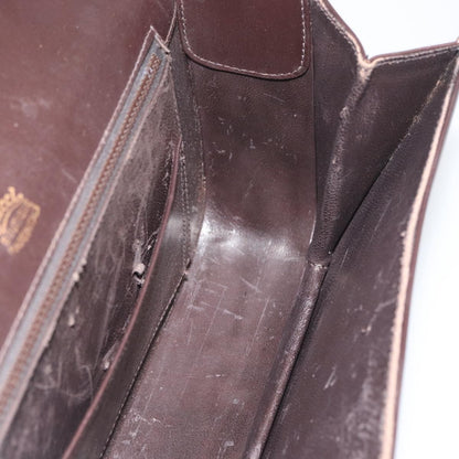 Gucci GUCCI Shoulder Bag Leather Brown Gold Authentic ep13909