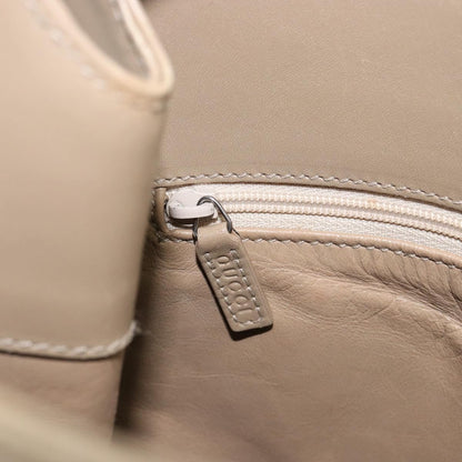 Gucci GUCCI Shoulder Bag Leather Beige Silver 001 3167 Authentic 151609