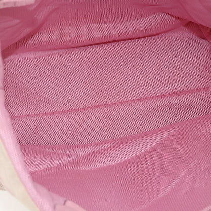 Prada PRADA Tote Bag Canvas Pink Silver Authentic bs33108