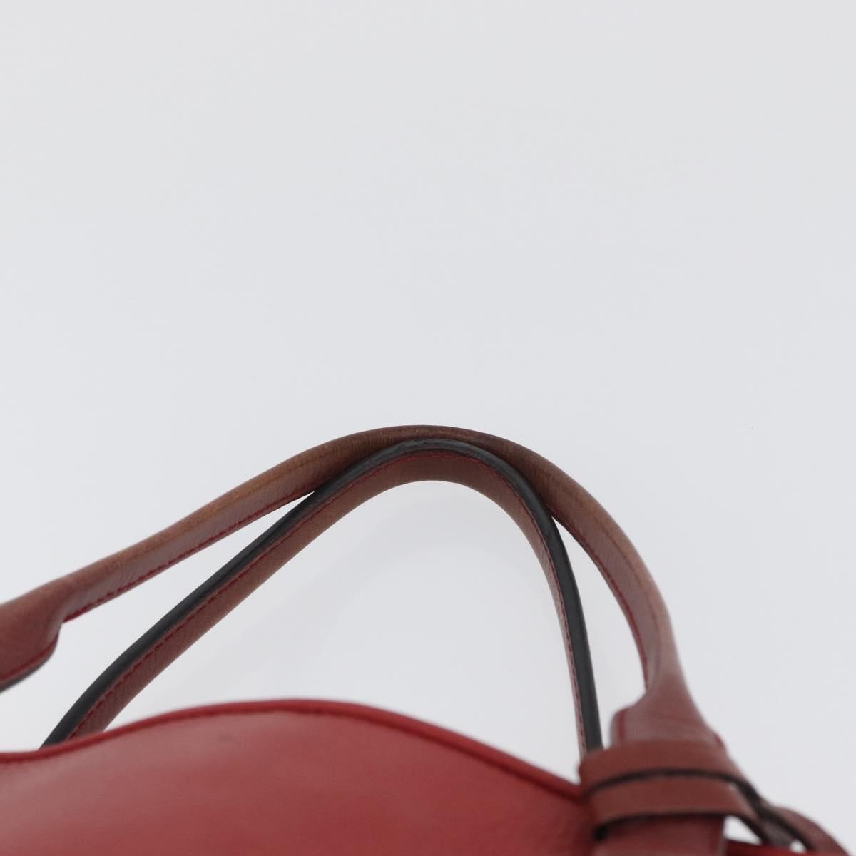 Loewe LOEWE Heritage Tote Bag Leather Red Silver Authentic BSZ189