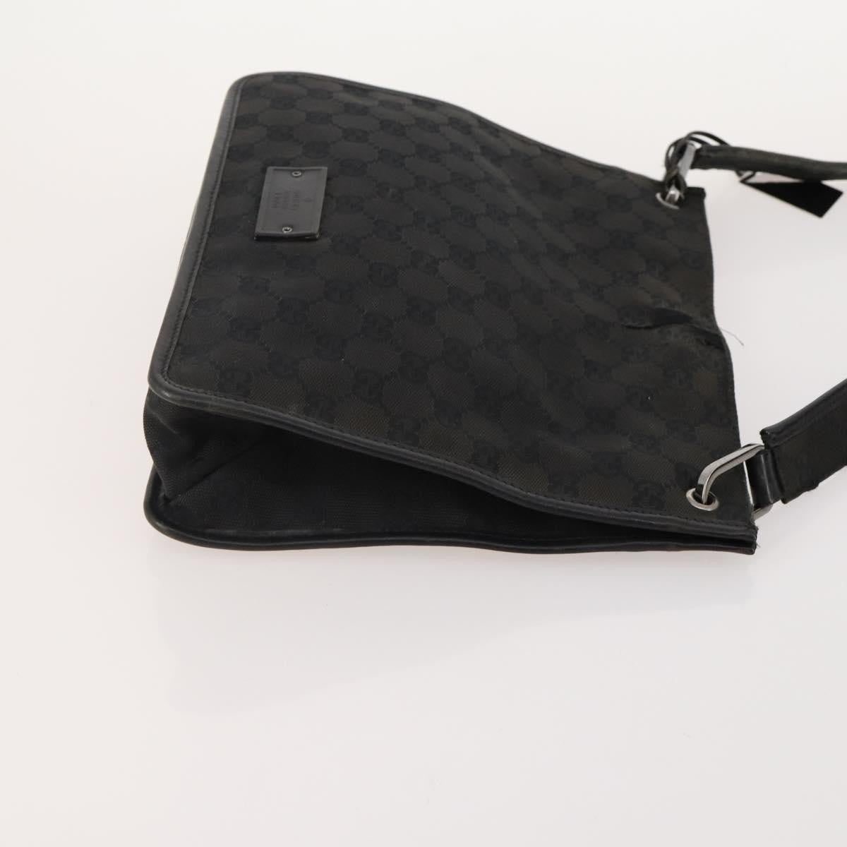 Gucci GUCCI GG Canvas Shoulder Bag 4 Set Black Beige Authentic 178854