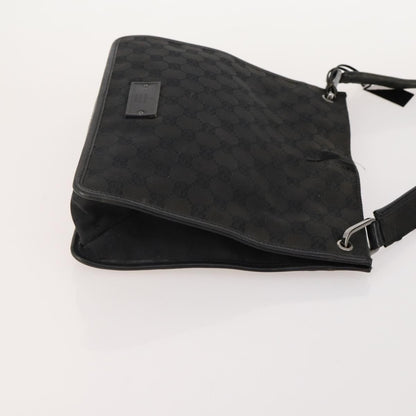 Gucci GUCCI GG Canvas Shoulder Bag 4 Set Black Beige Authentic 178854