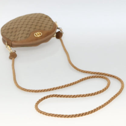 Gucci GUCCI Micro GG Canvas Shoulder Bag Beige Gold Authentic ka3074
