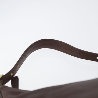 Coach Coach Shoulder Bag Leather Brown Gold Authentic 172666