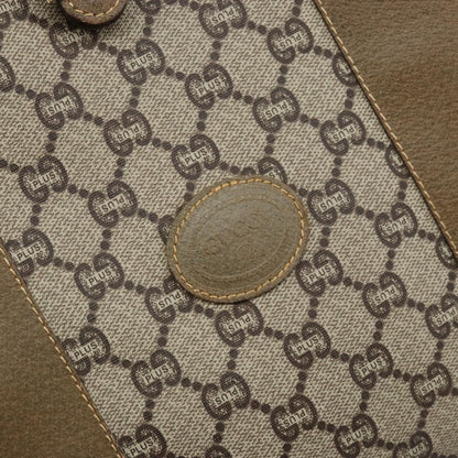 Gucci GUCCI GG Plus Supreme Web Sherry Line Tote Bag PVC Beige Gold Authentic ep13405