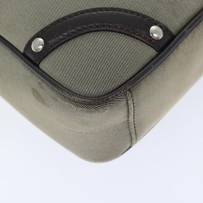 Burberry BURBERRY Nova Check Shoulder Bag Nylon Leather Gray Beige Silver Authentic 92799