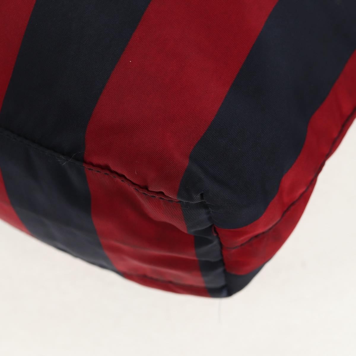 Prada PRADA Tote Bag Nylon 2way Red Navy gold Authentic 158700