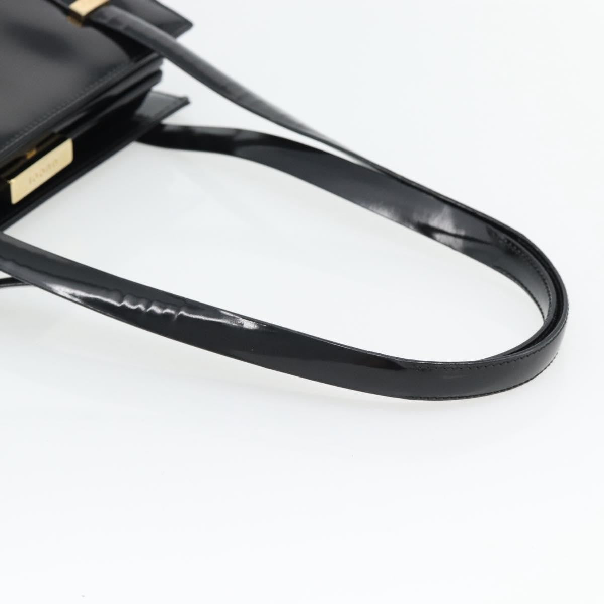 Gucci GUCCI Tote Bag Patent leather Black Gold 001 781 1735 Authentic bs35287