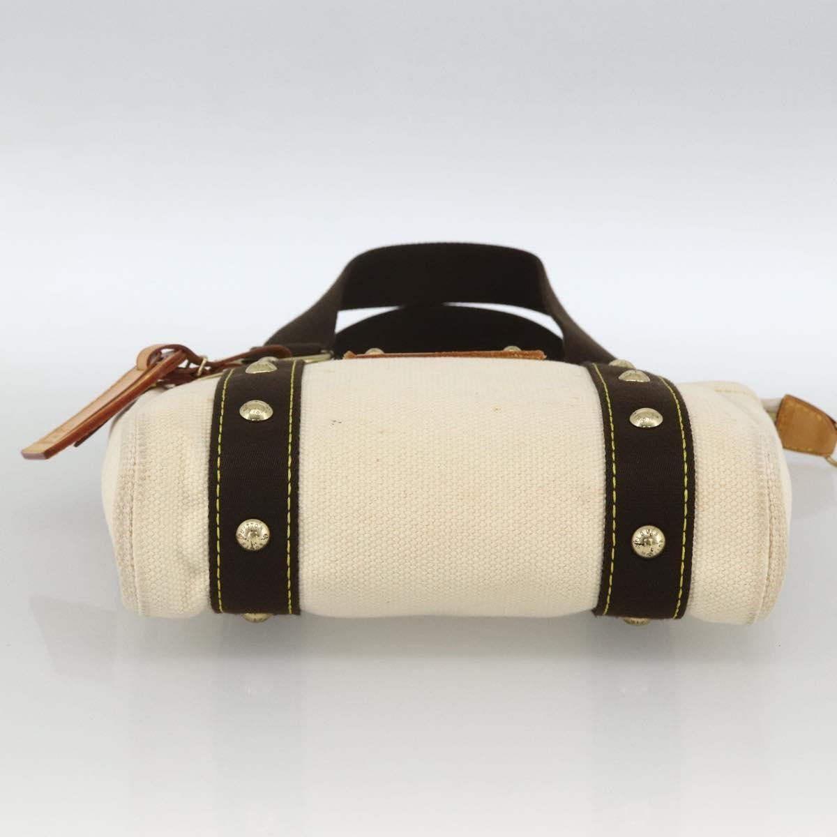 Louis Vuitton LOUIS VUITTON Antigua Cabas PM Hand Bag Black Beige M40039 LV Authentic BA11190
