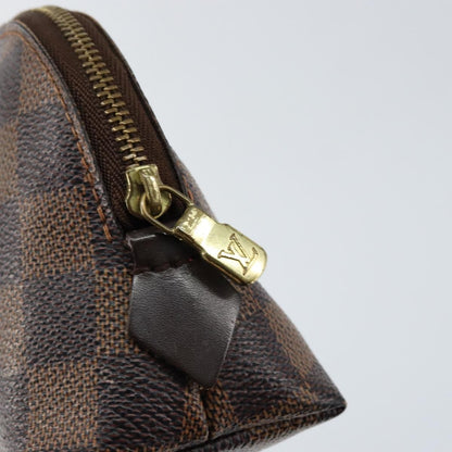 Louis Vuitton LOUIS VUITTON Damier Ebene Pochette Cosmetic PM Pouch N47516 LV Authentic 153562 Bag