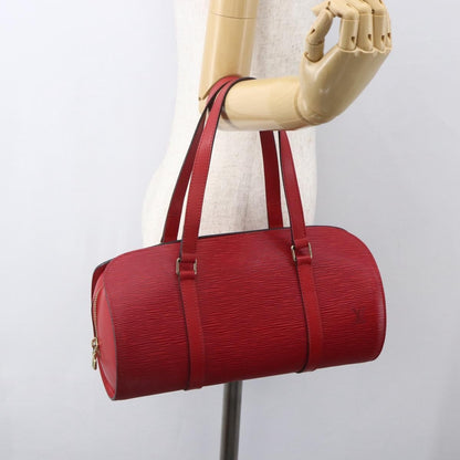 Louis Vuitton LOUIS VUITTON Epi Soufflot Hand Bag Red M52227 LV Authentic mr1713V