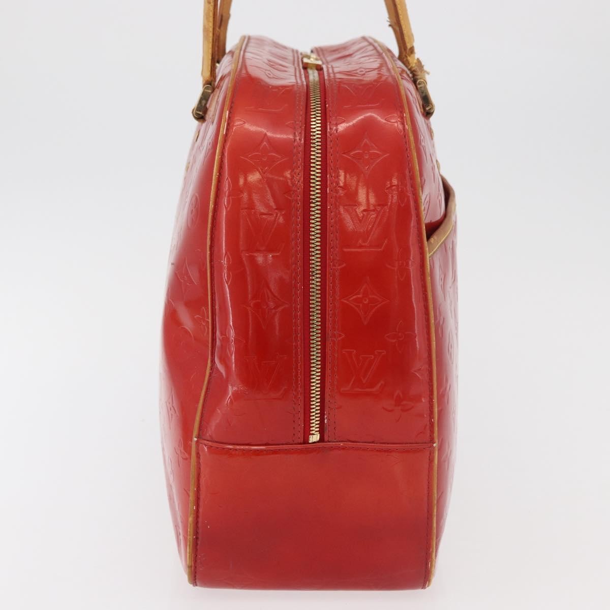 Louis Vuitton LOUIS VUITTON Monogram Vernis Sutton Hand Bag Red Rouge M91080 LV Authentic bs34724