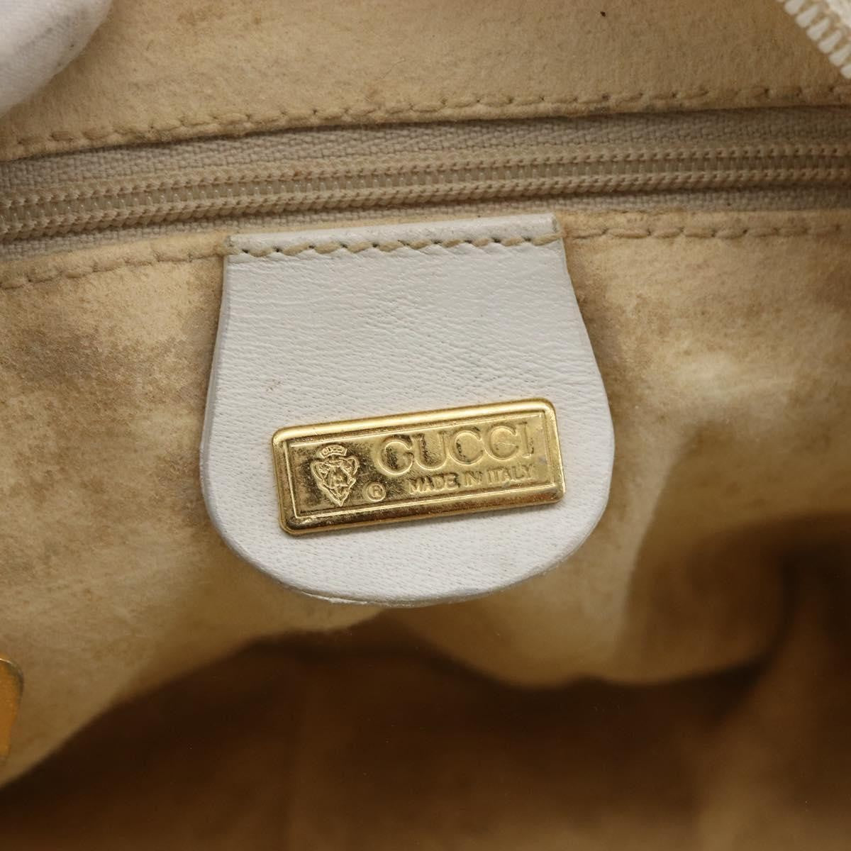 Gucci GUCCI Micro GG Supreme Shoulder Bag Leather White Gold 007 115 0088 Authentic 158504