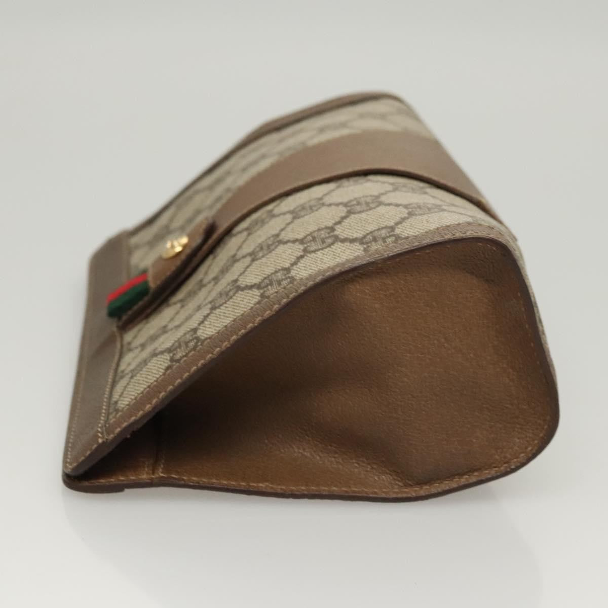 Gucci GUCCI GG Supreme Web Sherry Line Clutch Bag PVC Beige 89 01 032 Authentic 119134