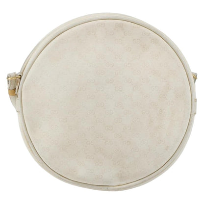 Gucci GUCCI Micro GG Supreme Shoulder Bag Leather White Gold 007 115 0088 Authentic 158504