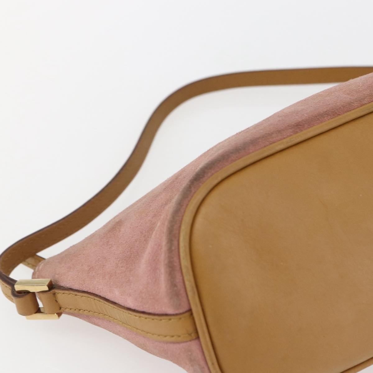 Gucci GUCCI Accessory Pouch Suede Pink Gold 039 1103 Authentic 173549 Bag