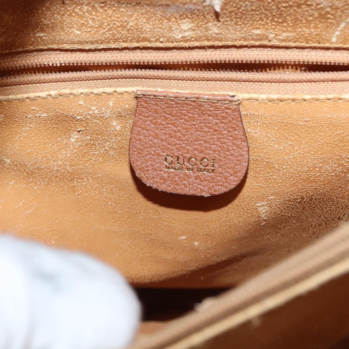 Gucci GUCCI Bamboo Hand Bag Leather Brown Gold 002 2853 0260 0 Authentic ep11300