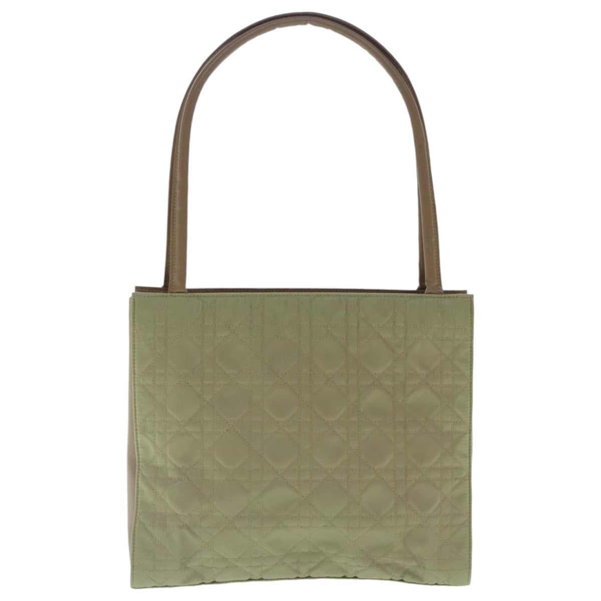 Dior Christian Dior Canage Shoulder Bag Nylon Beige Authentic 96633