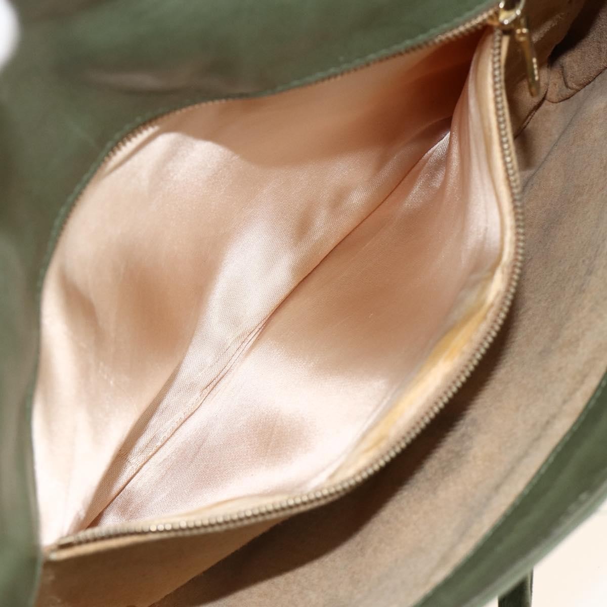 BOTTEGAVENETA BOTTEGAVENETA BOTTEGA VENETA INTRECCIATO Shoulder Bag Leather Khaki Gold Authentic BSZ346