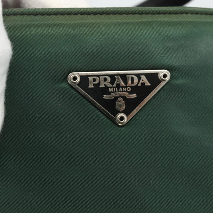 Prada PRADA Tote Bag Nylon Green Silver Authentic 155085