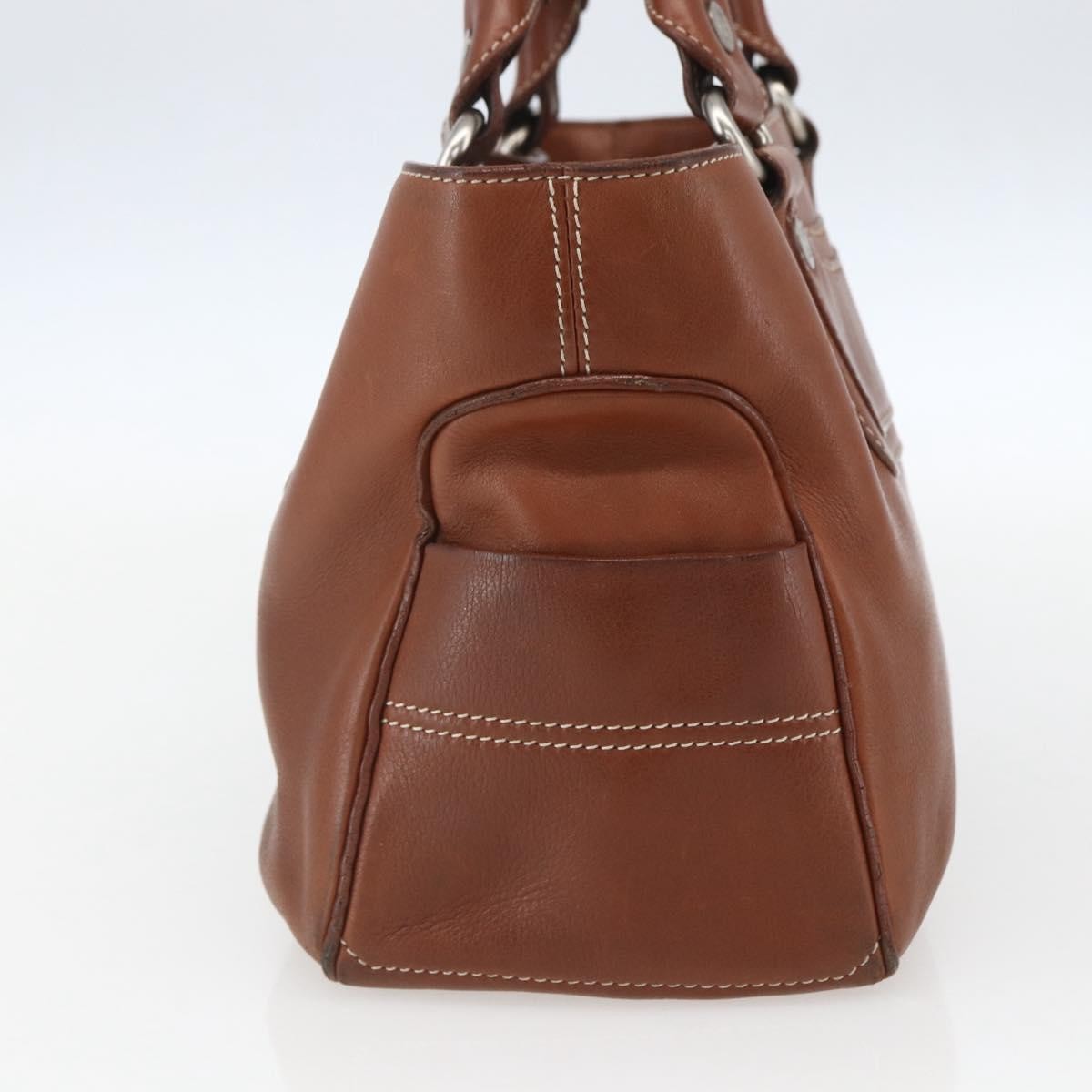Celine CELINE Boogie bag Hand Bag Leather Brown Silver Authentic ka853
