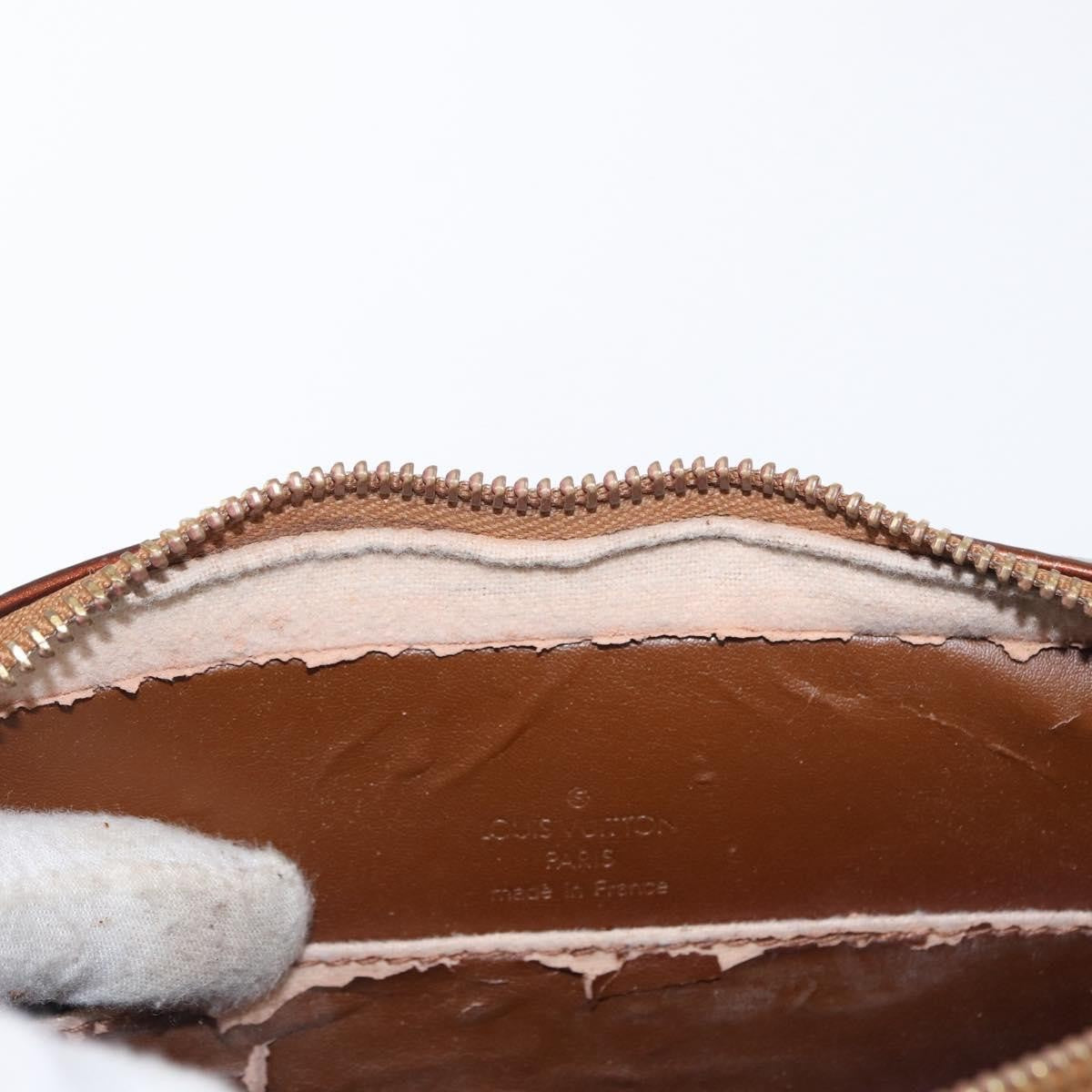 Louis Vuitton LOUIS VUITTON Monogram Vernis Christy MM Shoulder Bag Bronze M91109 Authentic 162684