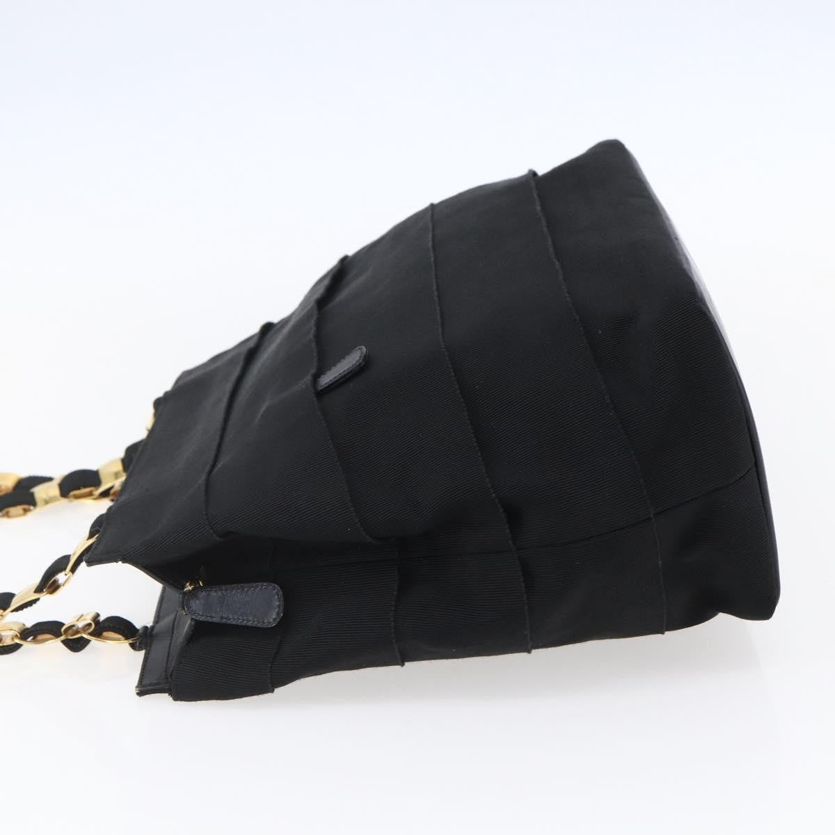 Salvatore Ferragamo Salvatore Ferragamo Chain Vala Tote Bag Canvas Navy Gold Authentic BA7334