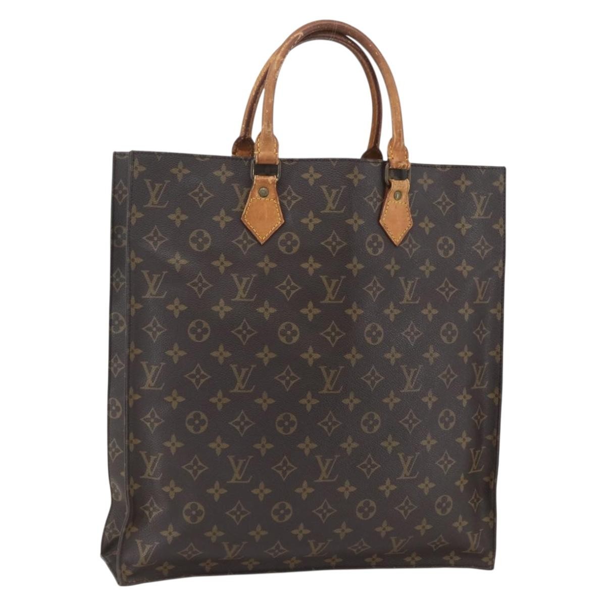 Louis Vuitton LOUIS VUITTON Monogram Sac Plat Hand Bag M51140 LV Authentic 162736