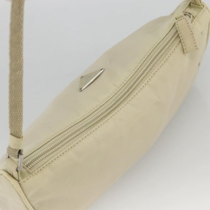 Prada PRADA Accessory Pouch Nylon Beige Silver Authentic BAZ860A Bag