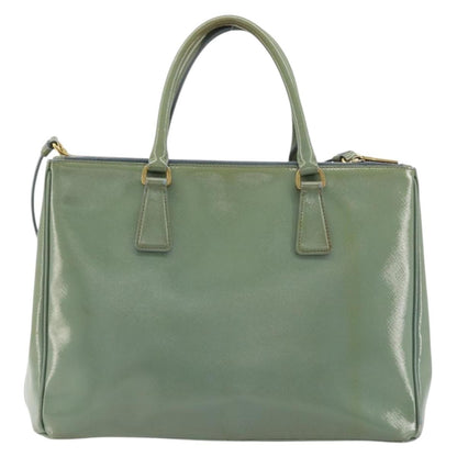 Prada PRADA Galleria Hand Bag Safiano leather 2way Green Gold Authentic bs35189