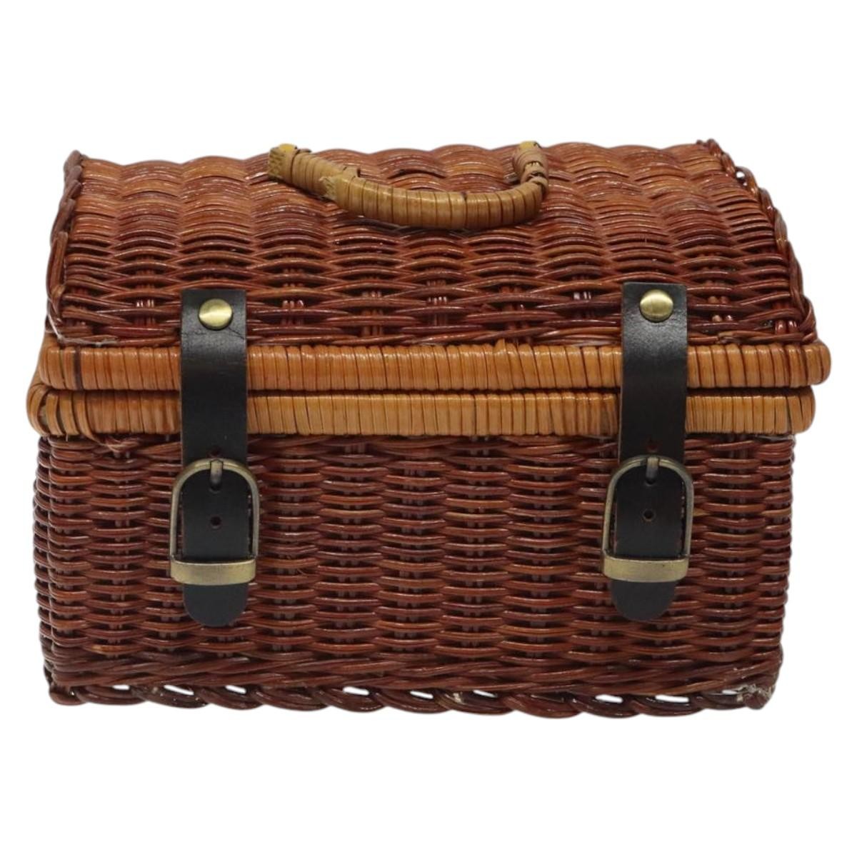 Givenchy GIVENCHY Hand Bag Raffia Brown Authentic BD1504