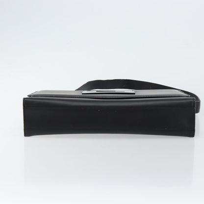 Gucci GUCCI Shoulder Bag Leather Black Silver 001 3064 Authentic 146004
