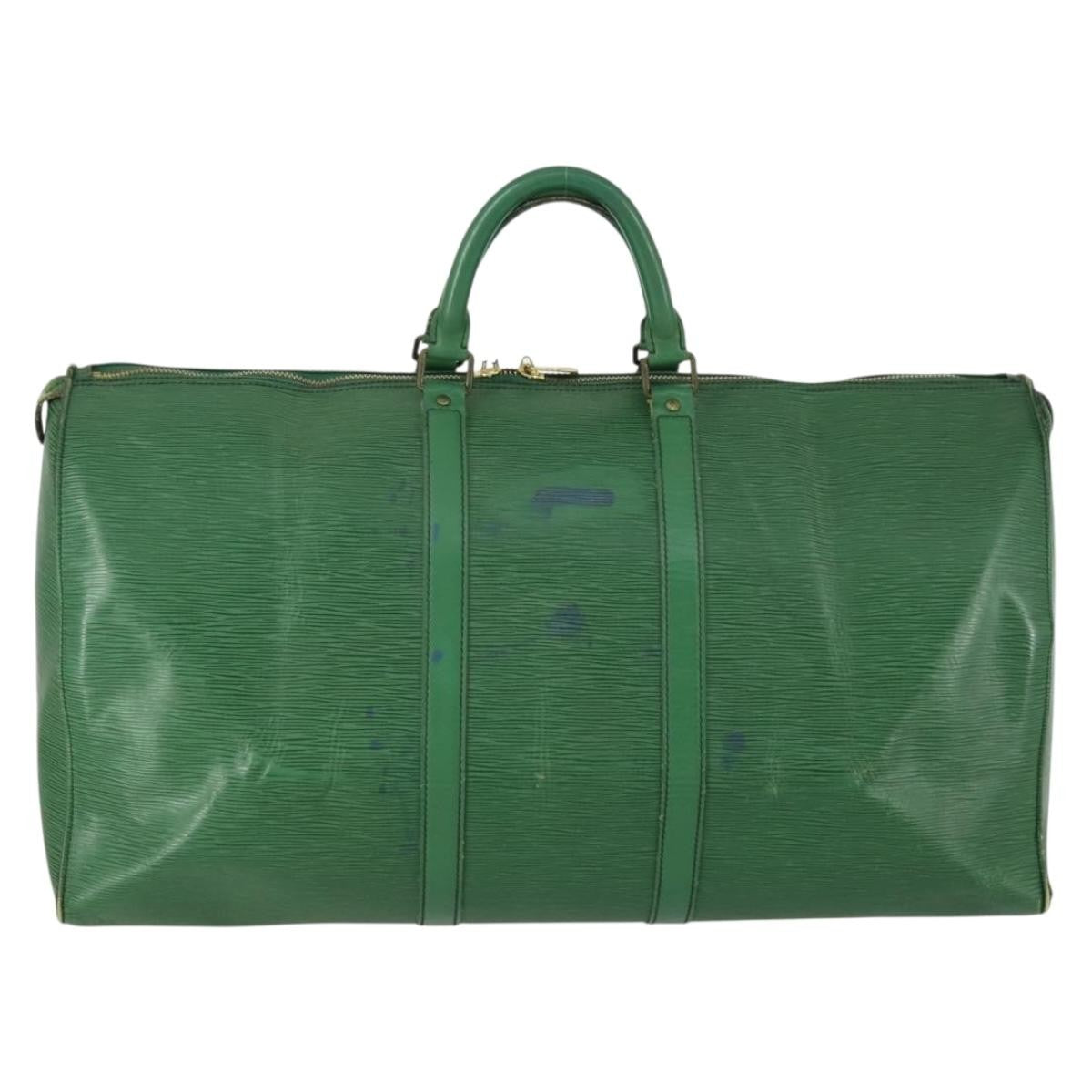 Louis Vuitton LOUIS VUITTON Epi Keepall 55 Boston Bag Green M42954 LV Authentic 158013