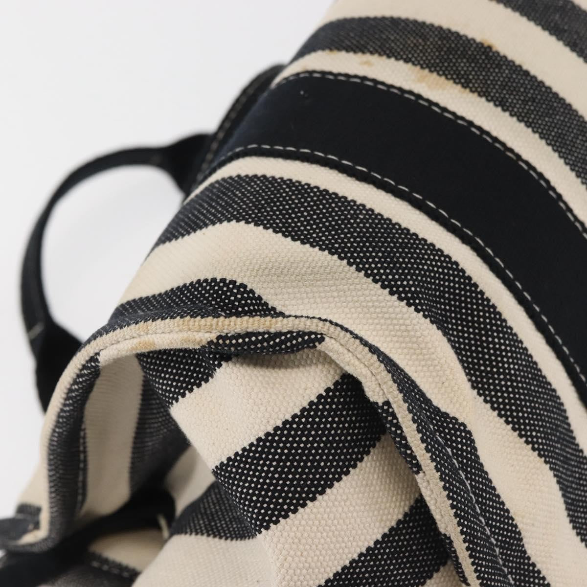 Hermès Hermès HERMES Cannes PM Hand Bag Canvas White Black Authentic hk3009