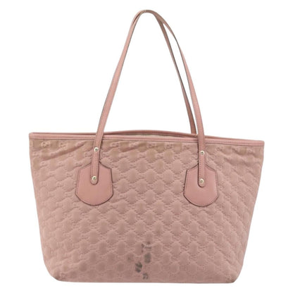 Gucci GUCCI GG Canvas Tote Bag Nylon Pink Gold 211976 Authentic LNZ669
