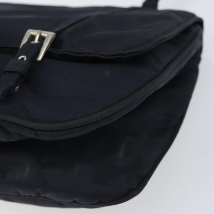 Prada PRADA Shoulder Bag Nylon Navy Silver Authentic 162420