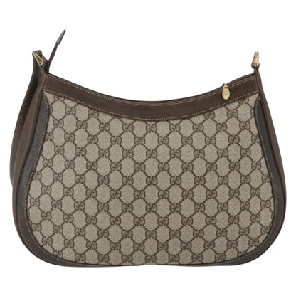 Gucci GUCCI GG Supreme Web Sherry Line Bag PVC Beige Gold 72 001 4467 Authentic 165194