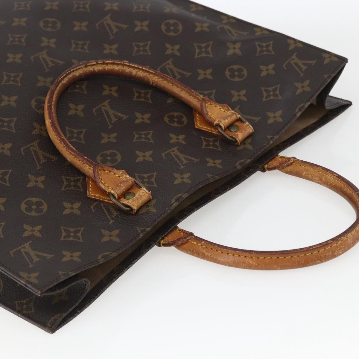 Louis Vuitton LOUIS VUITTON Monogram Sac Plat Hand Bag M51140 LV Authentic 162736