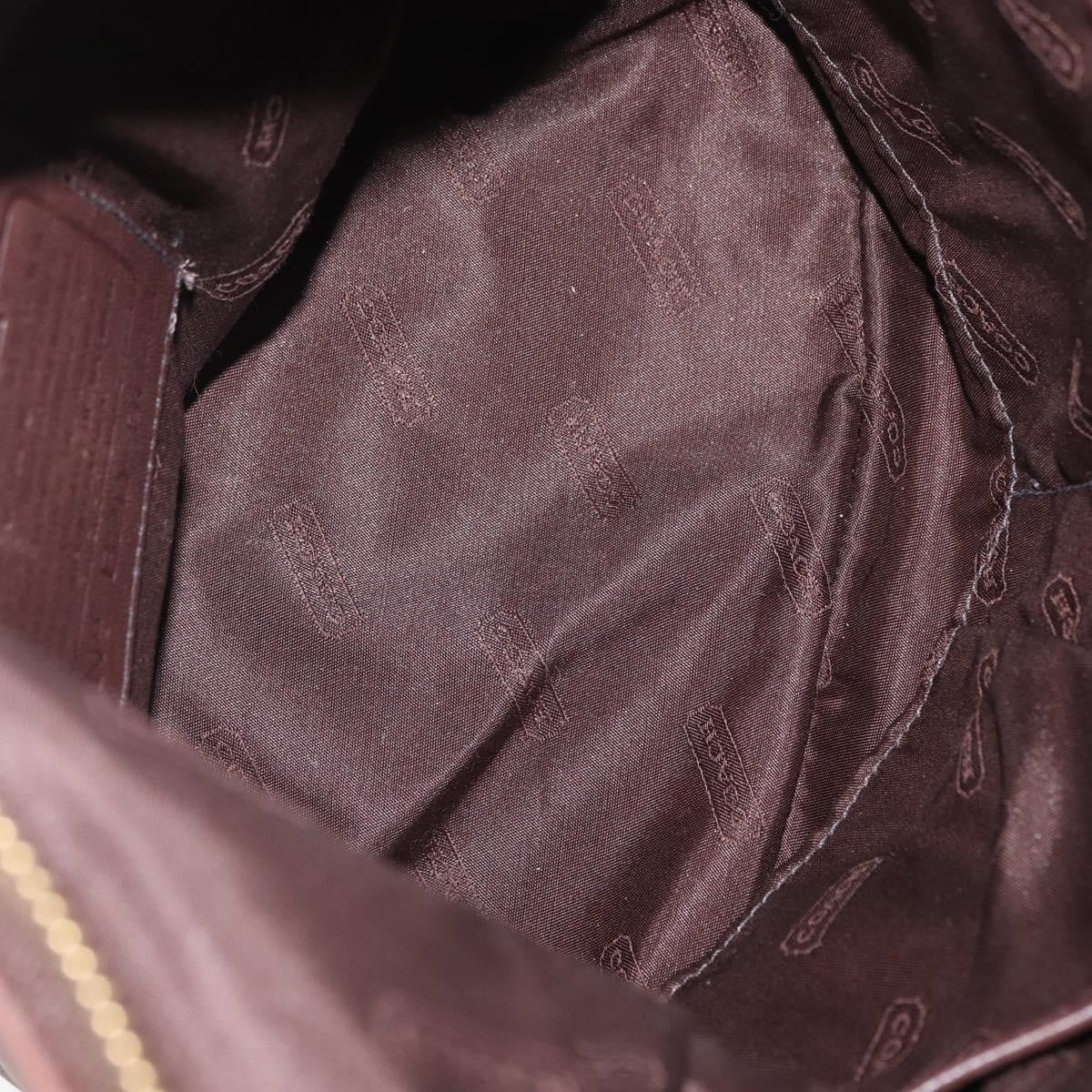 Coach Coach Shoulder Bag Leather Brown Gold Authentic 172666