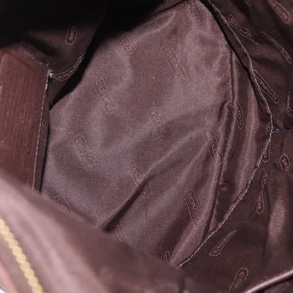 Coach Coach Shoulder Bag Leather Brown Gold Authentic 172666