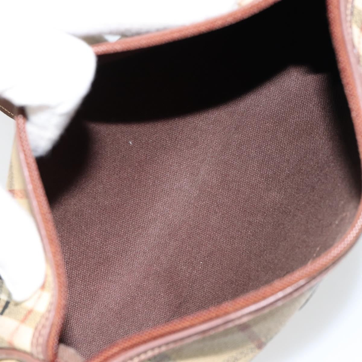 Burberrys Burberrys Nova Check Shoulder Bag PVC Beige Gold Authentic ka004