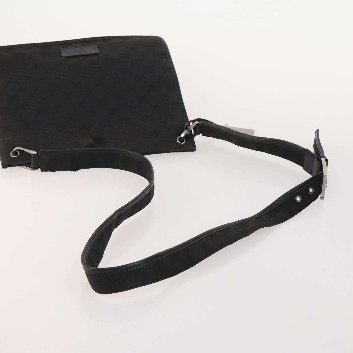 Gucci GUCCI GG Canvas Shoulder Bag 4 Set Black Beige Authentic 178854
