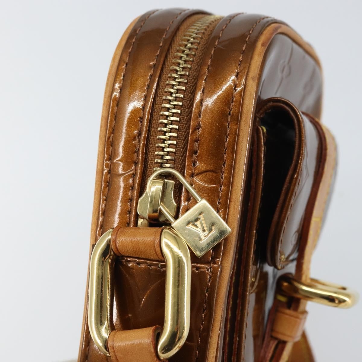 Louis Vuitton LOUIS VUITTON Monogram Vernis Christie PM Bag Bronze M91111 Authentic ep12411