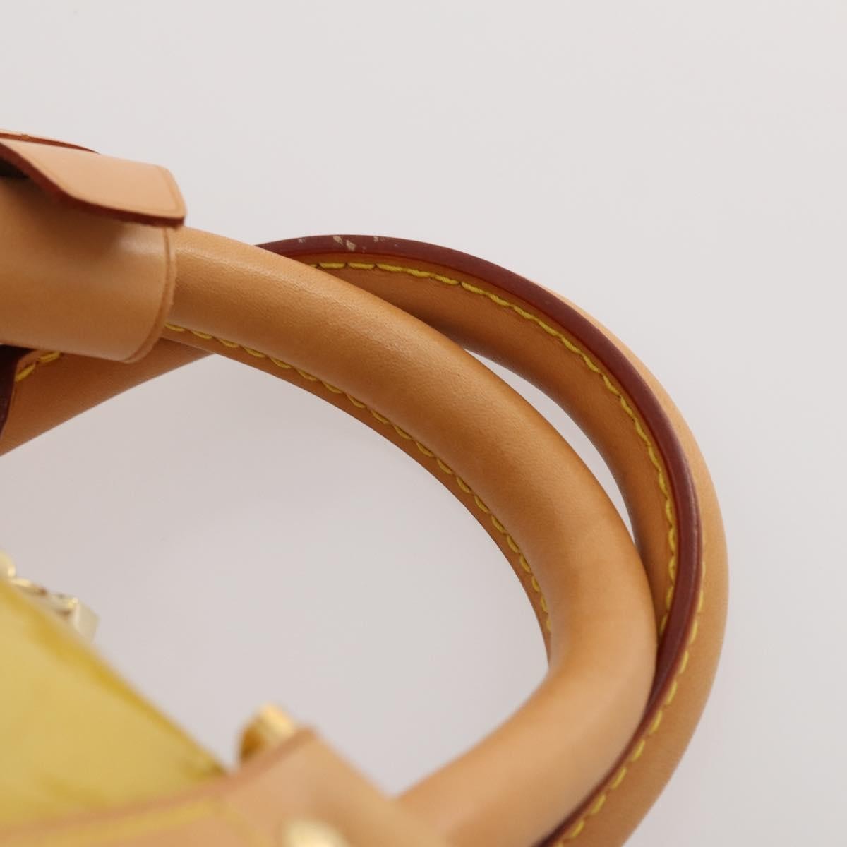 Louis Vuitton LOUIS VUITTON Monogram Vernis Mercer Boston Bag Beige M91000 LV Authentic ARZ413