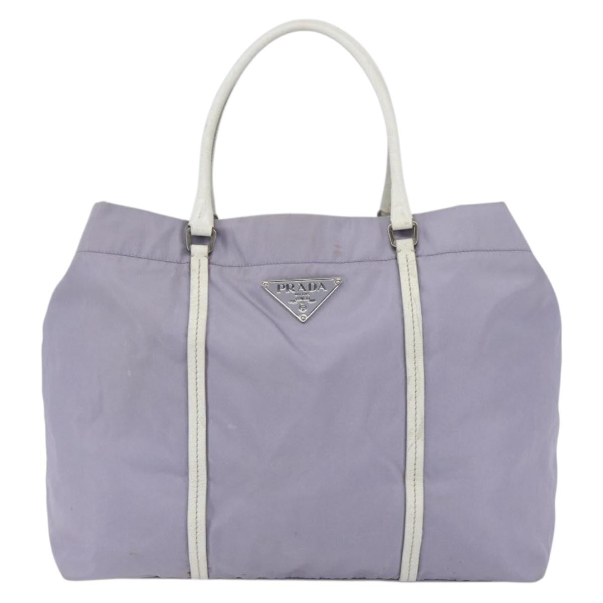 Prada PRADA Backpack Nylon Leather Purple Silver Authentic am10579 Bag
