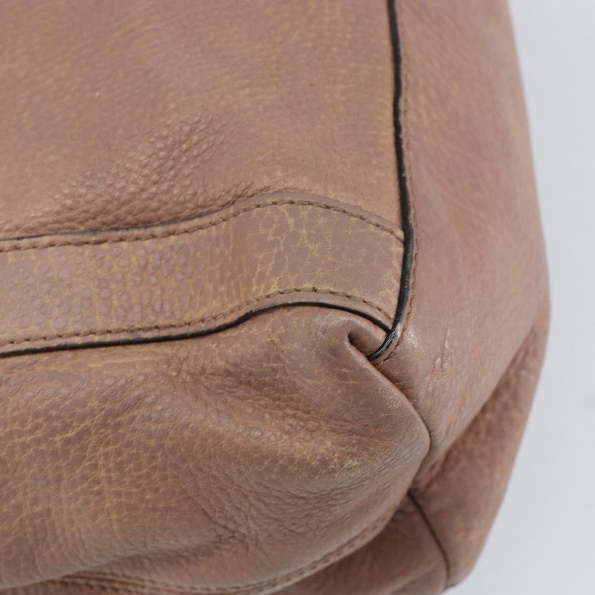 Gucci GUCCI Hand Bag Leather Pink Gold 323675 Authentic ka258